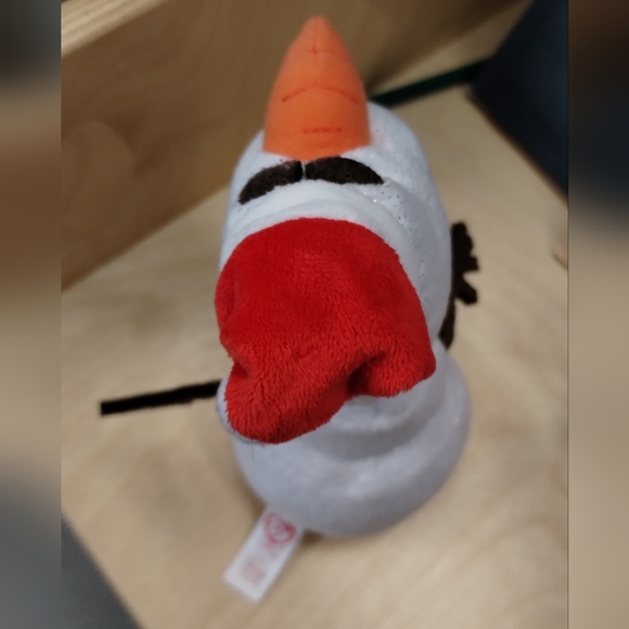 ✓TY Beanie Baby - OLAF the Snowman Sparkle With SANTA HAT (Frozen Movie) 7in - Picture 7 of 14